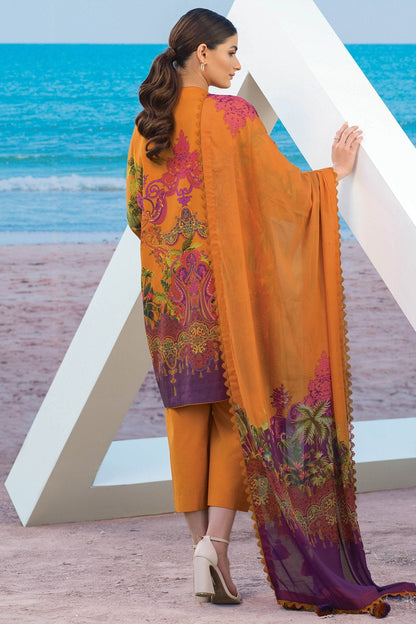 Alkaram - 3 Pc Digital Satin Suit With Digital Silk Dupatta