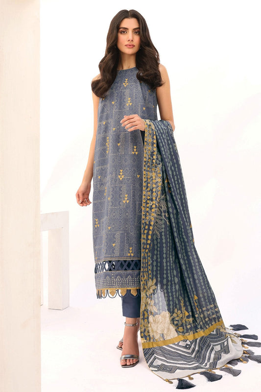 3 Pc Printed Lawn Suit With Lawn Dupatta