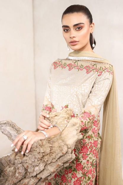 Alkaram - Three Piece Printed Suit With Chiffon Dupatta