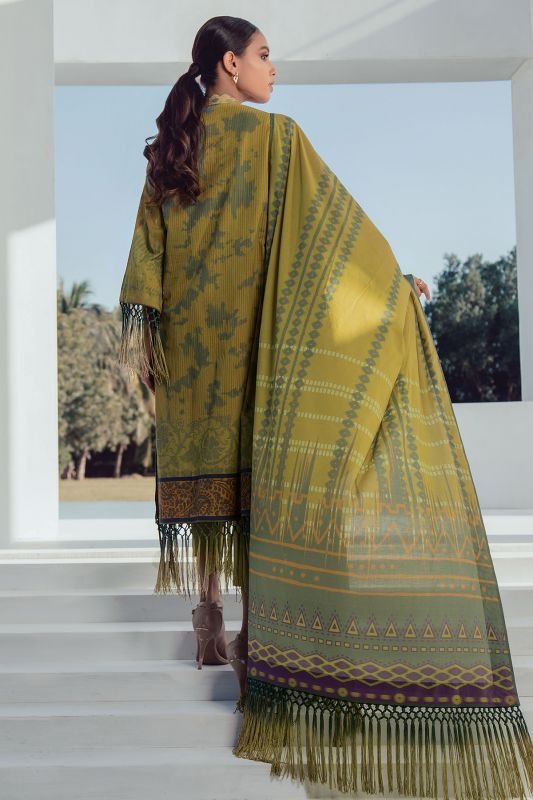 Alkaram - 3 Pc Digital Lawn Suit With Digital Lawn Dupatta