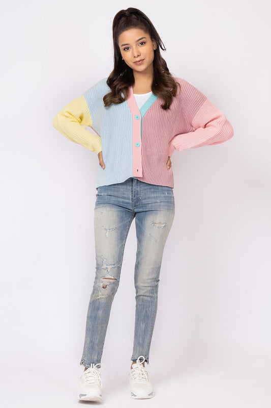 Cropped Knitted Cardigan