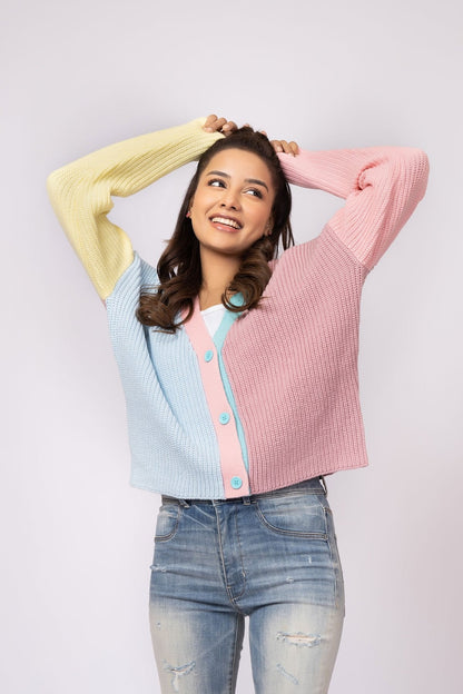 Cropped Knitted Cardigan