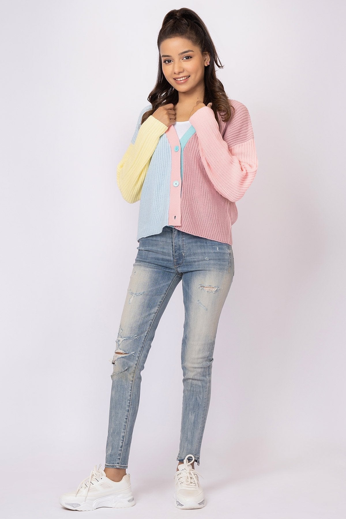 Cropped Knitted Cardigan