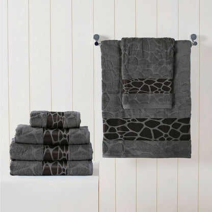 Jacquard Towel - Charcoal grey