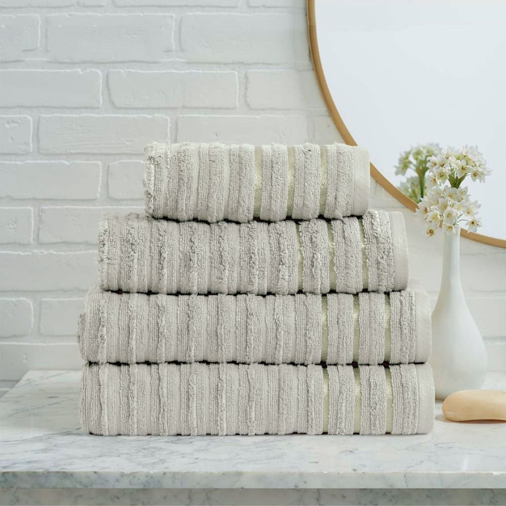 Zig Zag Towel - Grey