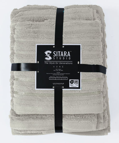 Zig Zag Towel - Grey