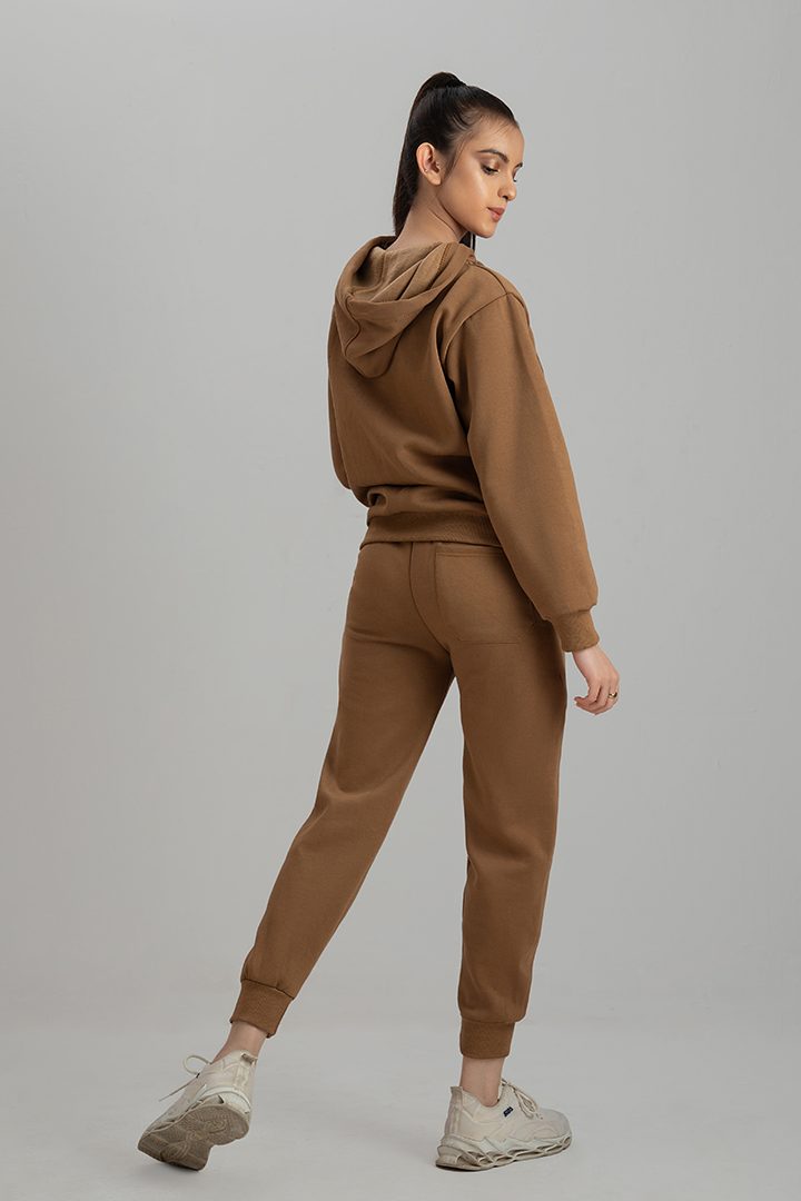 Decuir - Tracksuit camel Brown with warm hoodie and pants