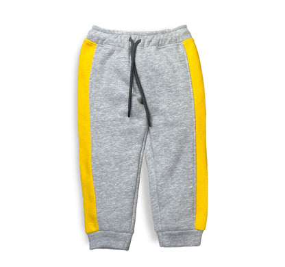 Cuddle & Cradle - Fleece Sweatshirt and Trouser set (Gray & Yellow)