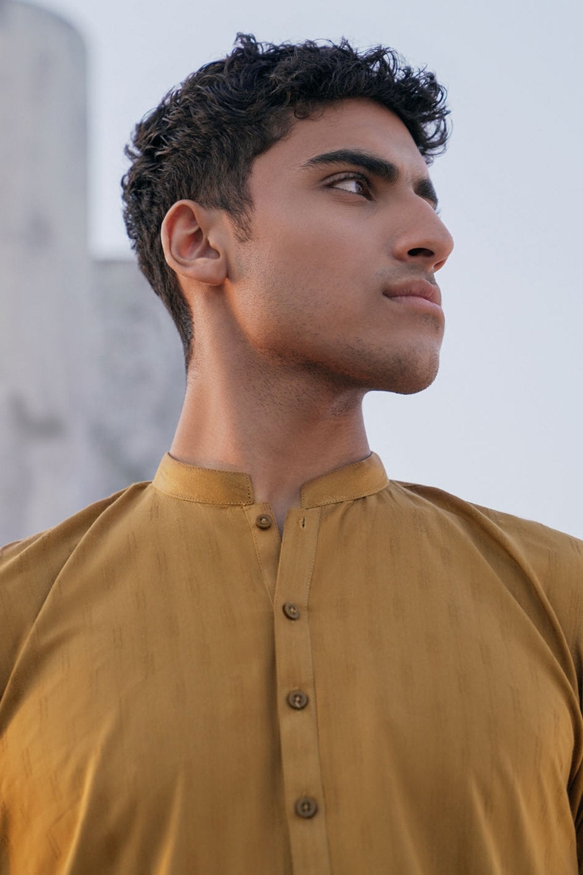 Dyed Jacquard Kurta