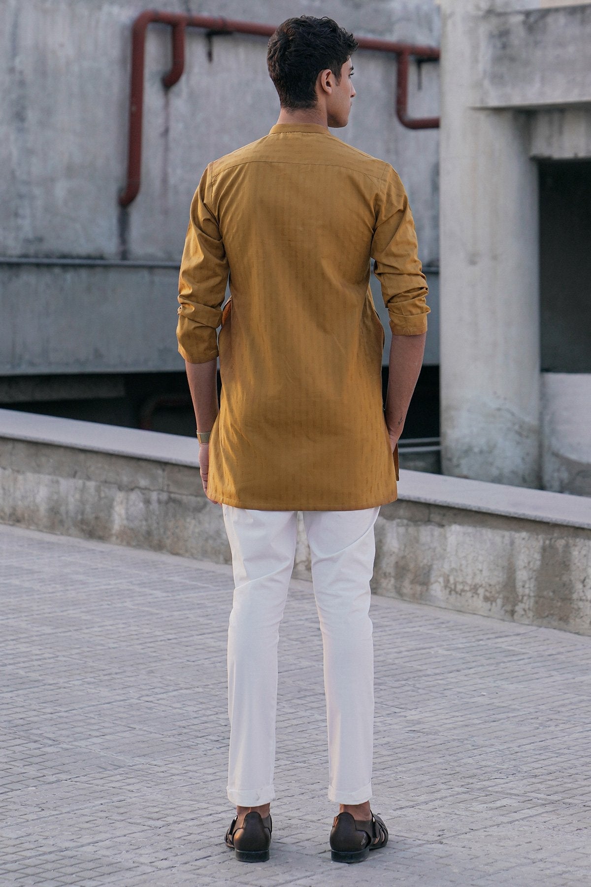 Dyed Jacquard Kurta