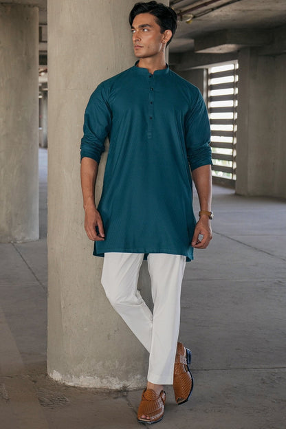 Dyed Jacquard Kurta