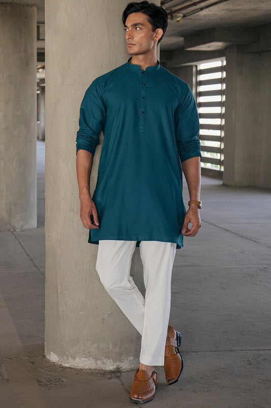 Dyed Jacquard Kurta