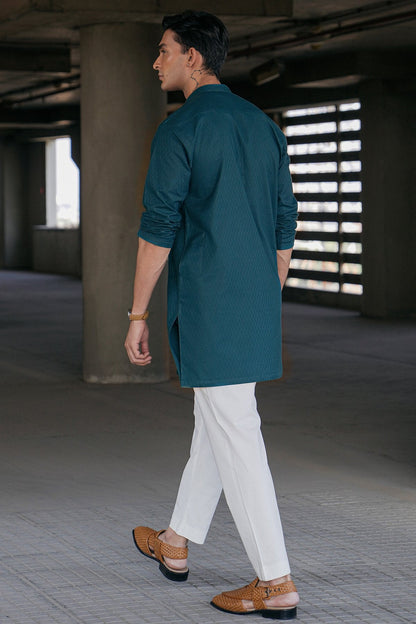 Dyed Jacquard Kurta