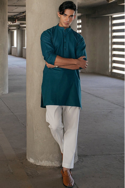 Dyed Jacquard Kurta