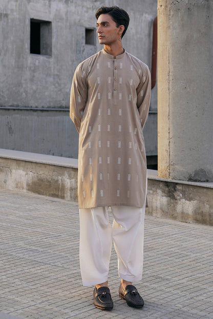 Dyed Jacquard Kurta