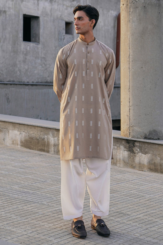 Dyed Jacquard Kurta