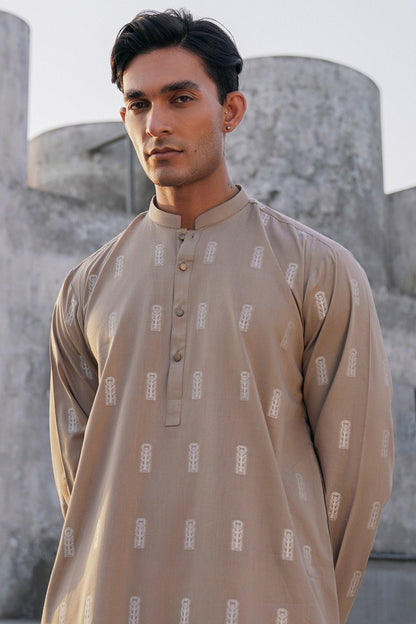 Dyed Jacquard Kurta