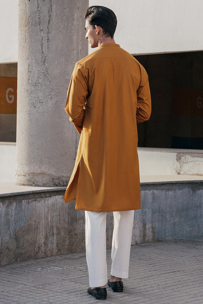 Dyed Jacquard Kurta