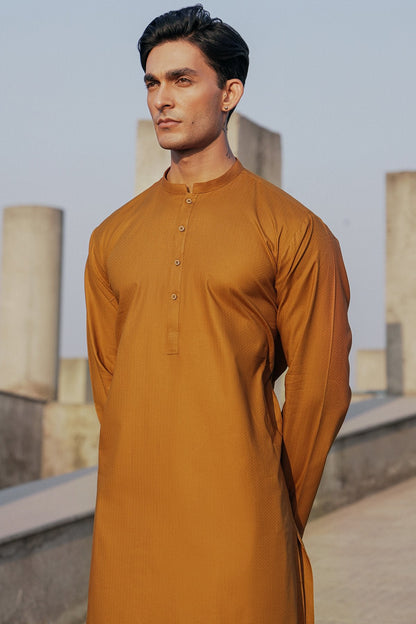 Dyed Jacquard Kurta