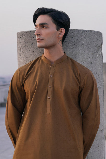 Dyed Jacquard Kurta