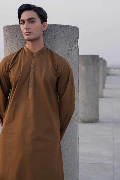 Dyed Jacquard Kurta
