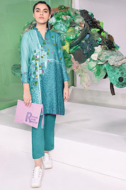 2 Pc Printed Twill Linen Outfit