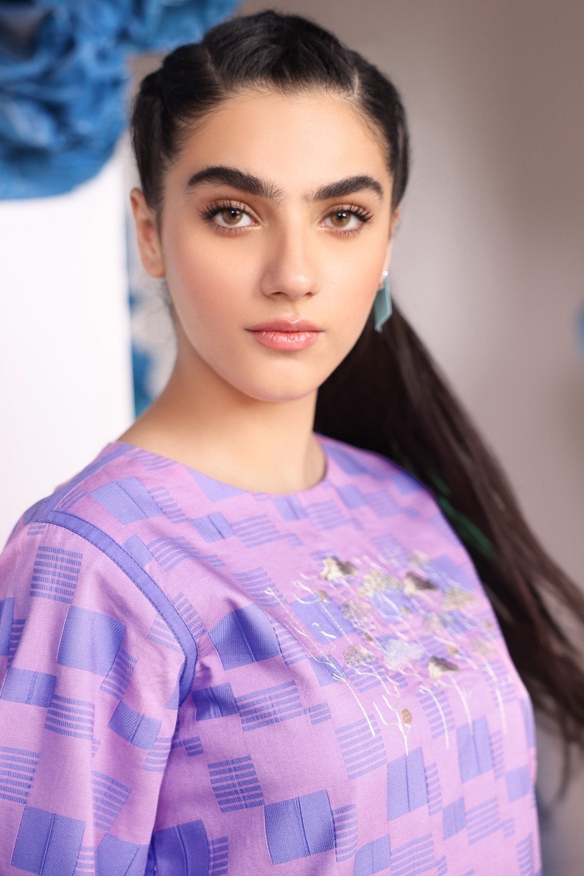 Alkaram - 2 Pc Embroidered Jacquard Suit With Dyed Khaddar Trouser