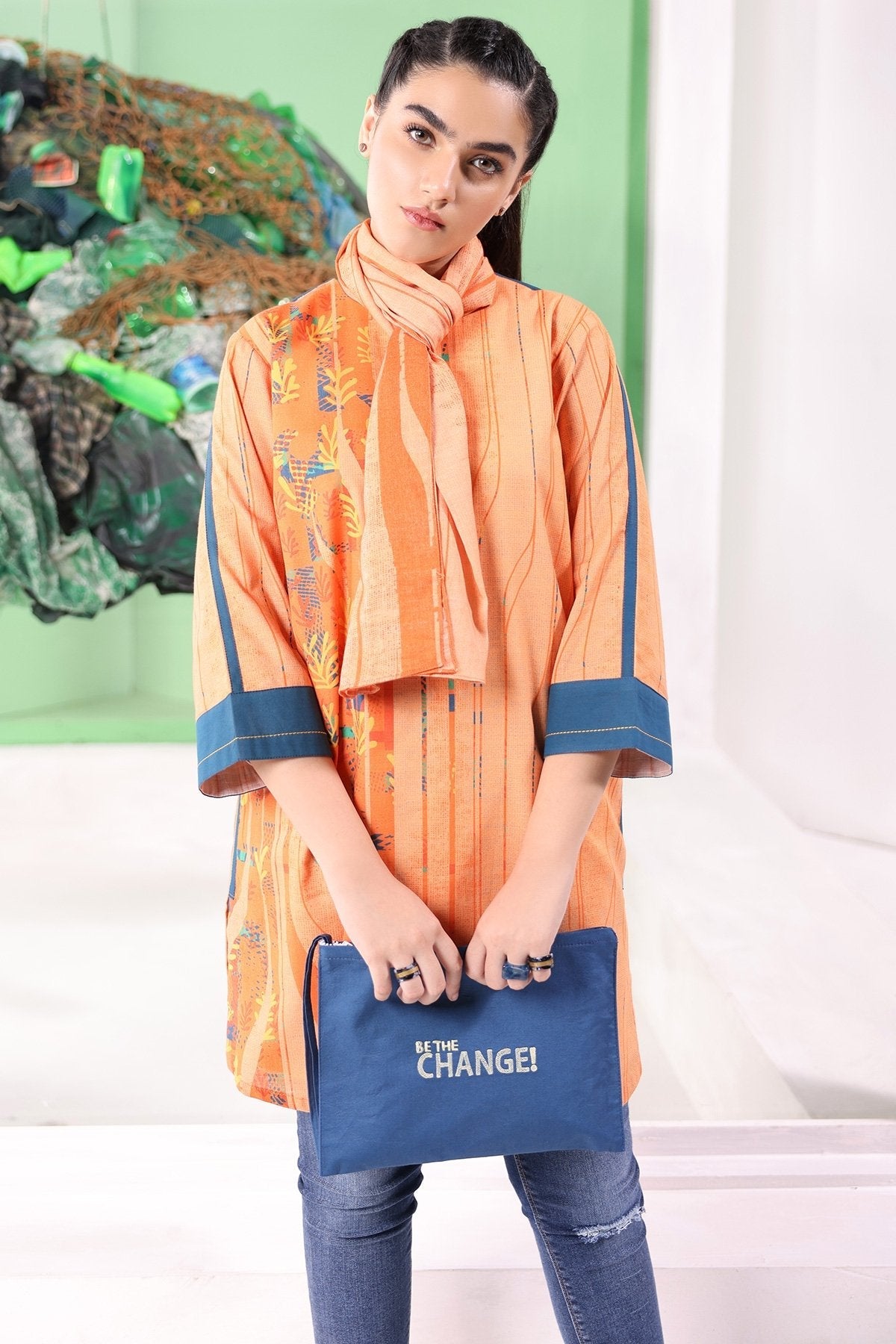 Alkaram - 2 Pc Printed Khaddar Suit With Printed Khaddar Stole