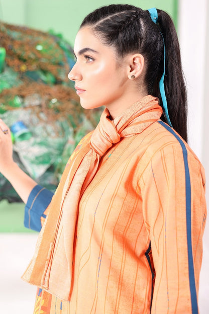 Alkaram - 2 Pc Printed Khaddar Suit With Printed Khaddar Stole