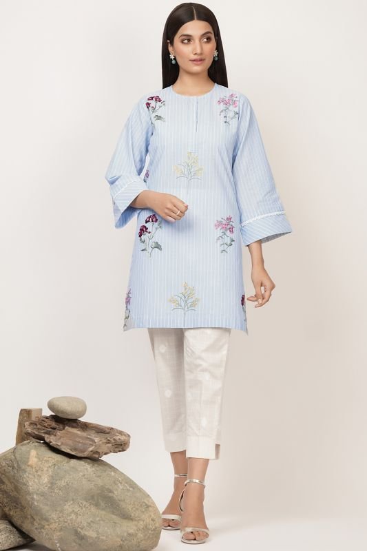 Dyed Embroidered Kurti