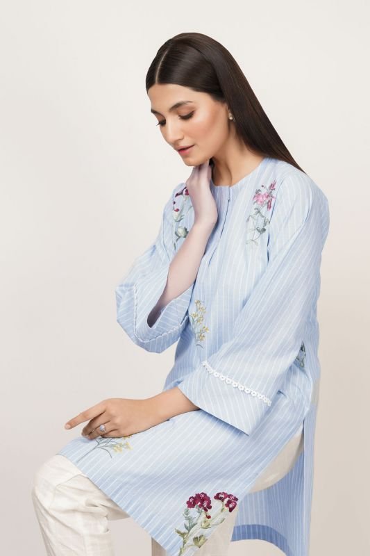 Dyed Embroidered Kurti