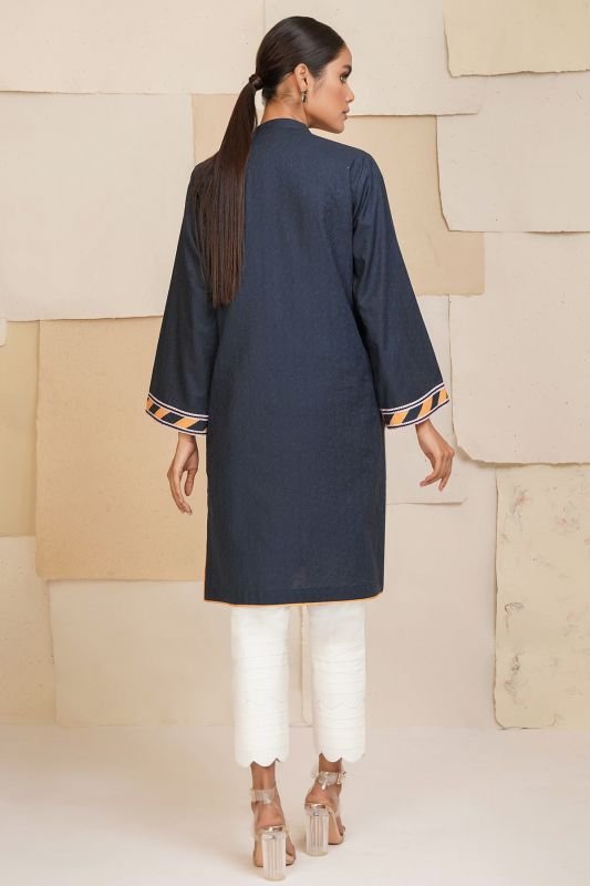 Embroidered Dobby Kurti