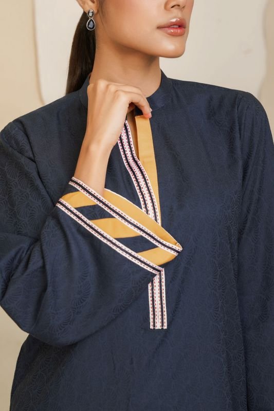 Embroidered Dobby Kurti