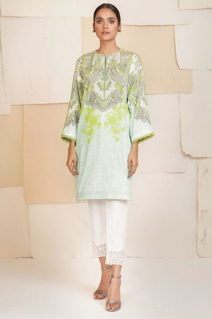 Printed Cotton Satin Kurti