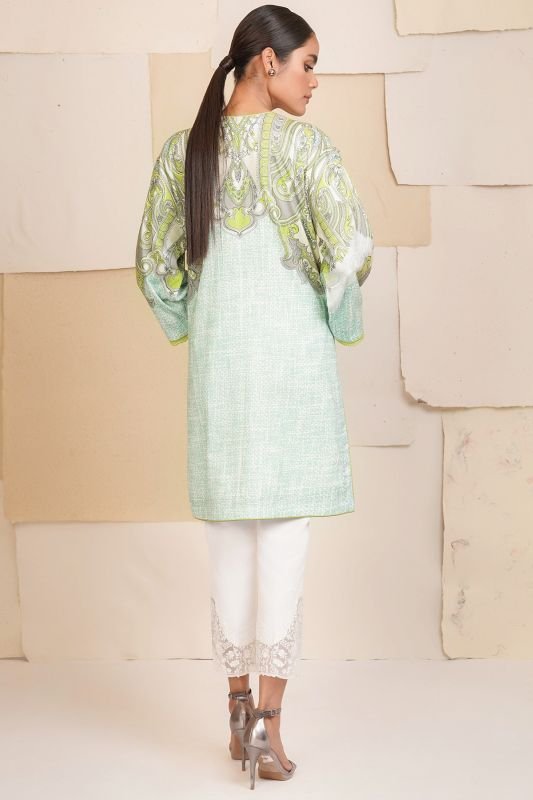 Printed Cotton Satin Kurti