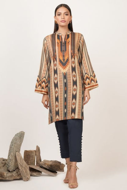 Printed Cotton Satin Kurti