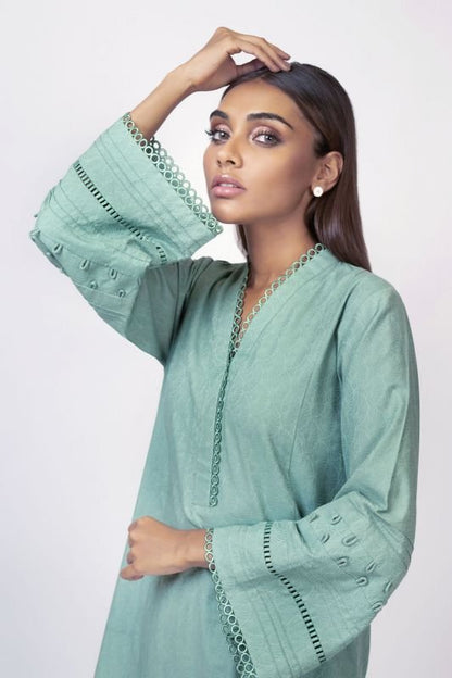Dyed Jacquard Kurti