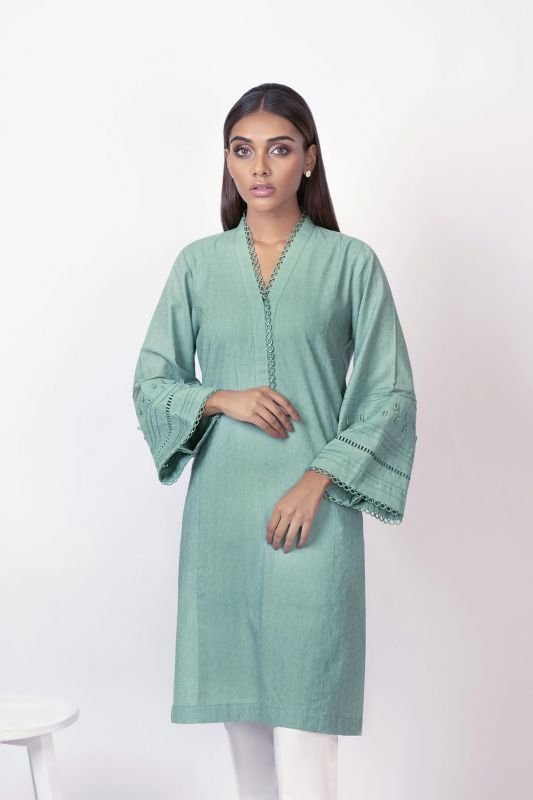 Dyed Jacquard Kurti