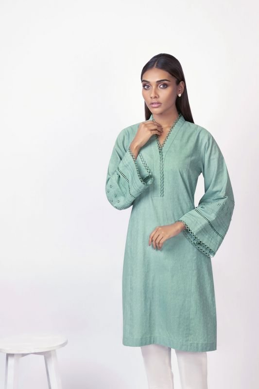 Dyed Jacquard Kurti