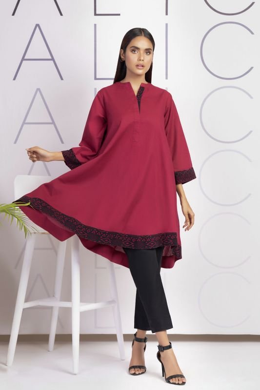 Dyed Dobby Kurti