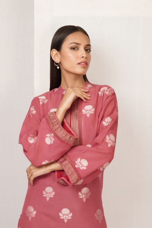 Dyed Jacquard Kurti