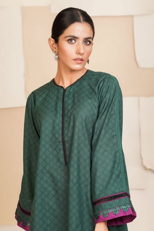 Dyed Jacquard Kurti