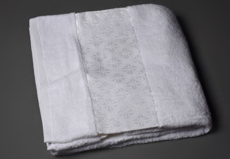 White  Jacqaurd Towel