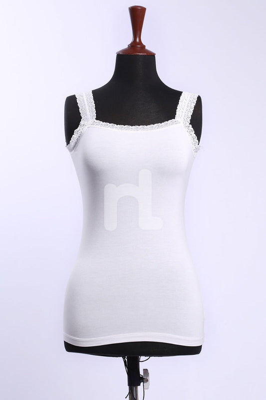 Nishat Linen - White Camisole-428830112-S-22