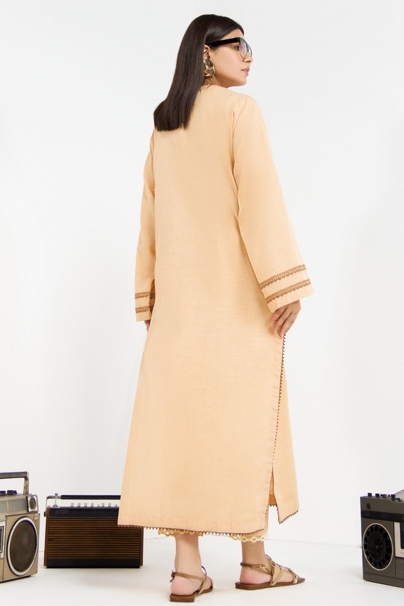 Dyed Embroidered Khaddar Kurti