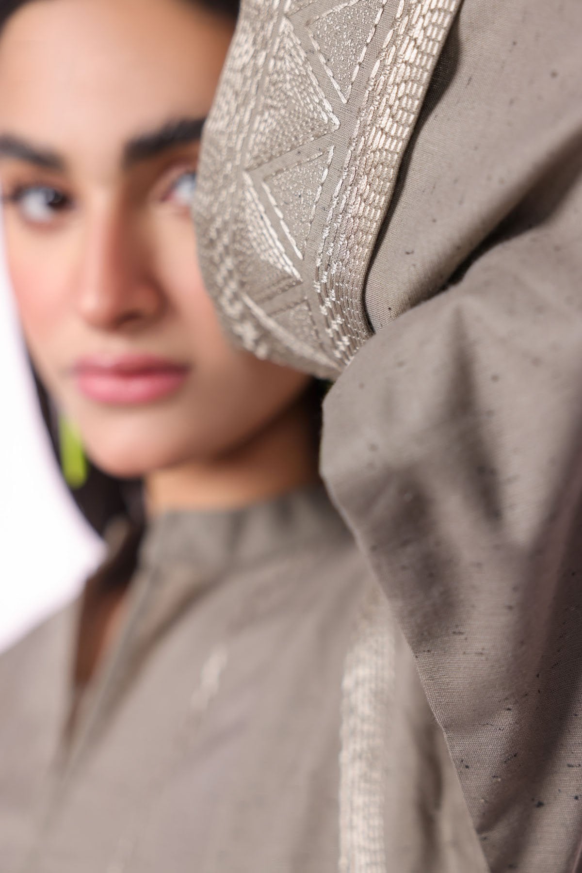 Embroidered Dobby Kurti