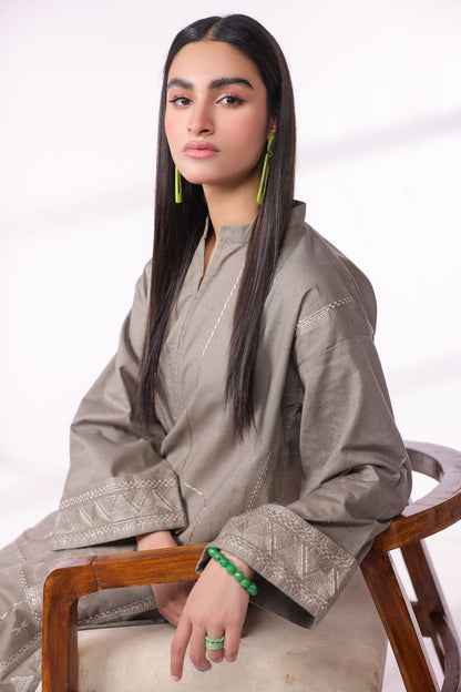 Embroidered Dobby Kurti