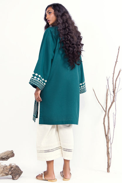 Dyed Embroidered Khaddar Kurti