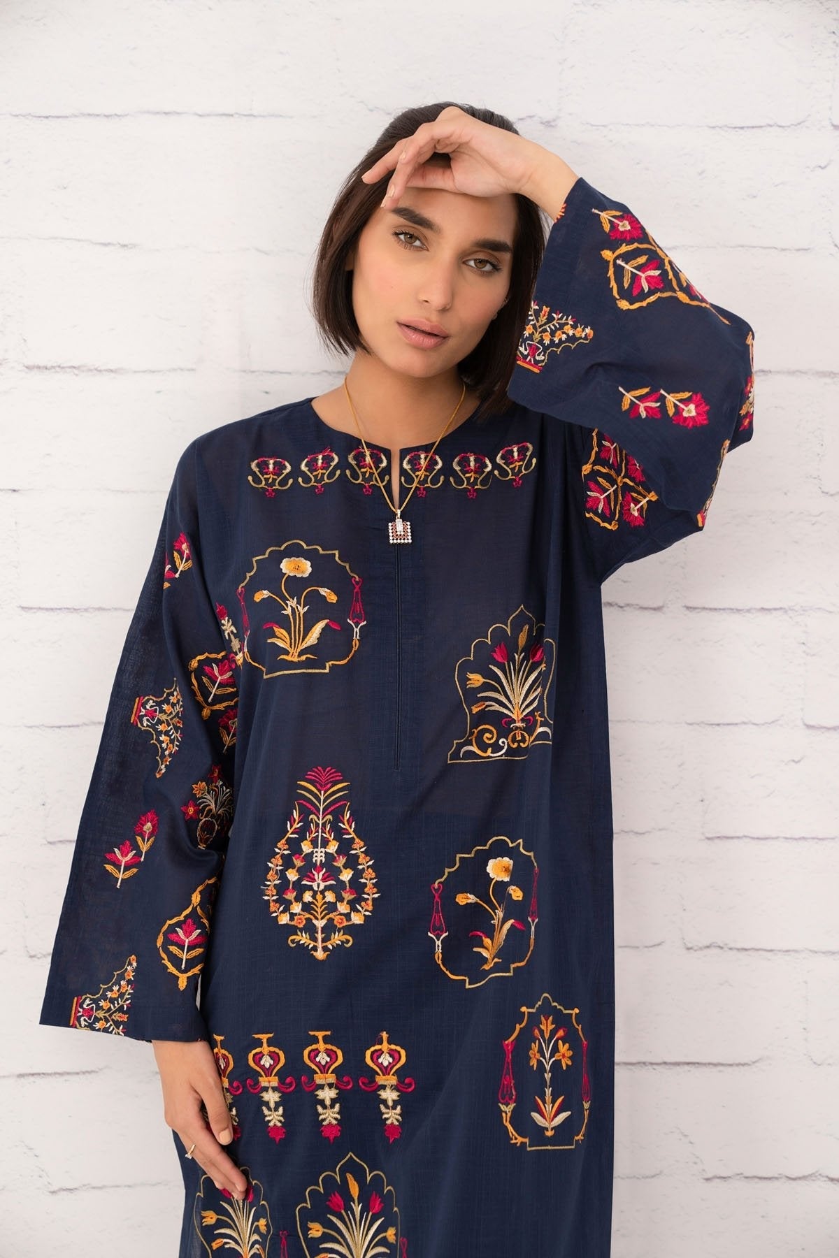 Alkaram - Dyed Embroidered Lawn Kurti