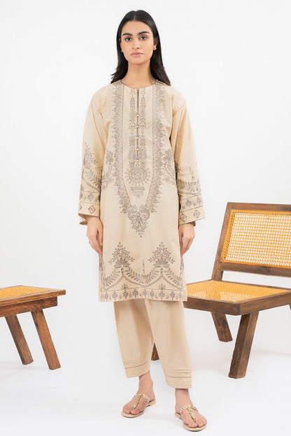 Dyed Embroidered Cambric Kurti